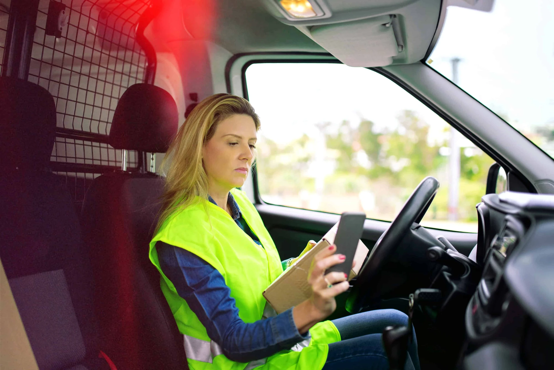 Driver safety and AI Vision fleet camera visual.