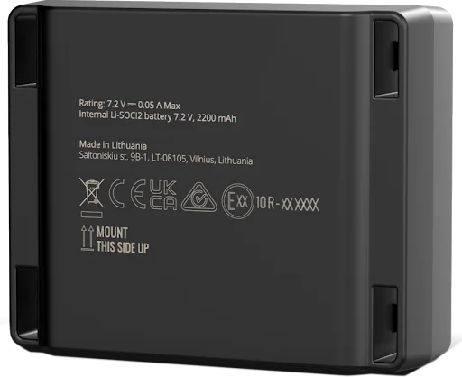 GRS secondary battery-powered backup tracker hardware unit.