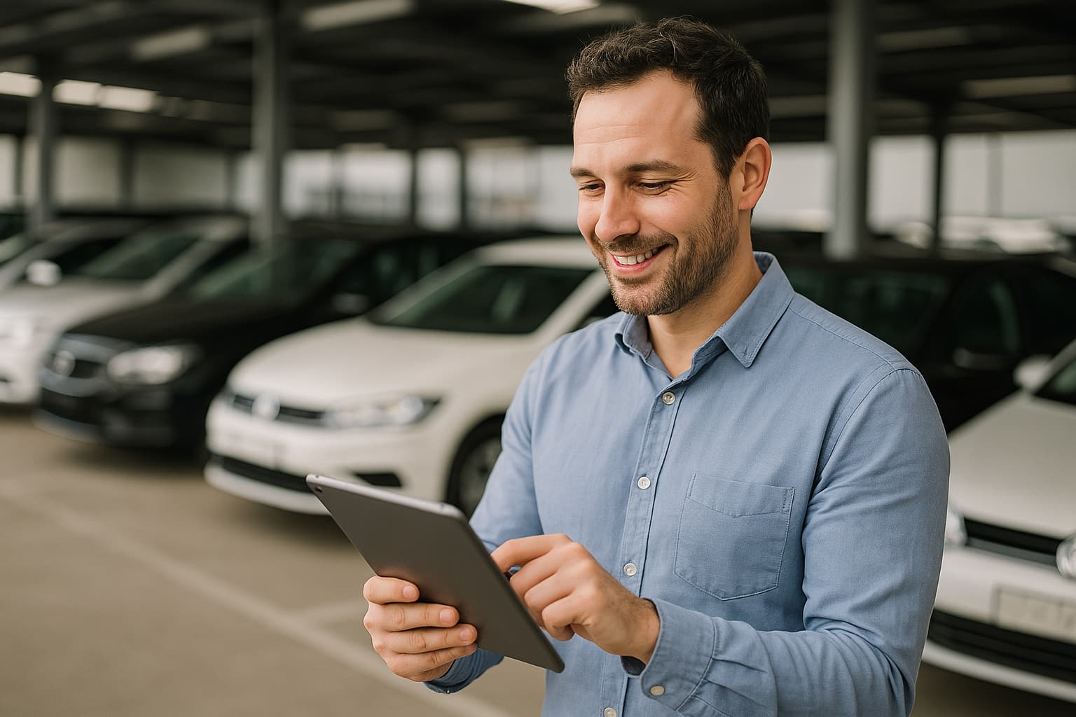 Fleet manager using tablet
